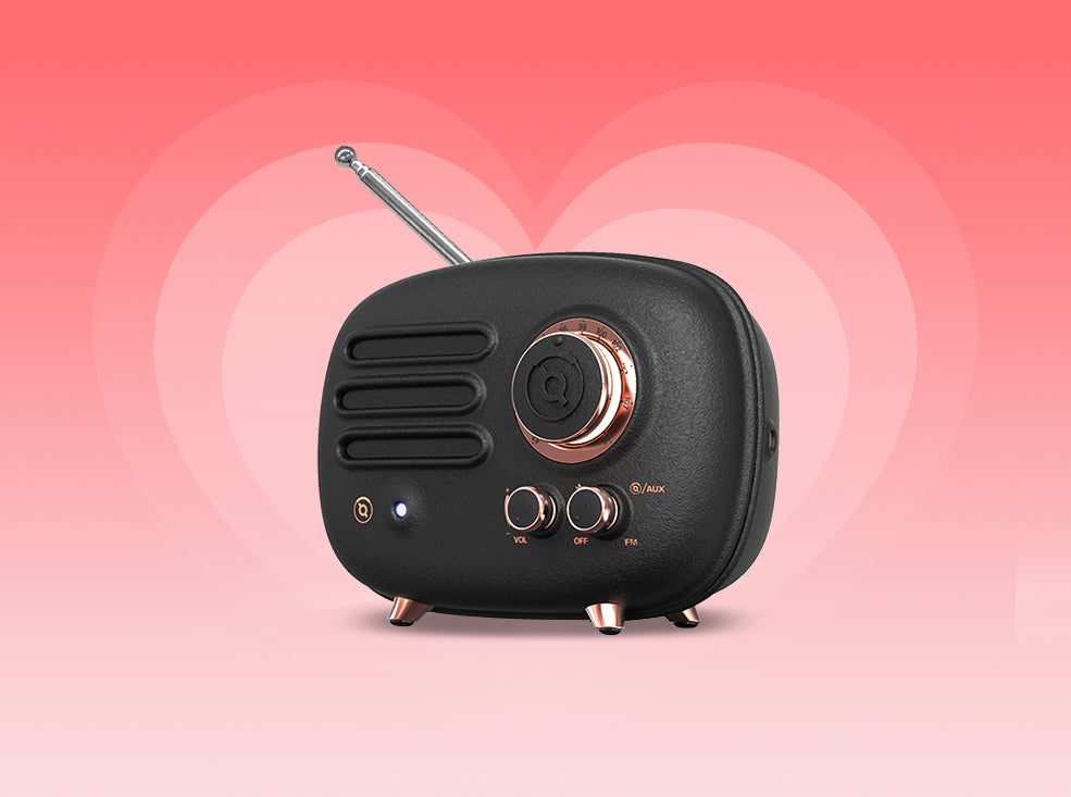 MUZEN Knight Black Portable FM Radio & Bluetooth Speaker | Muzen Audio