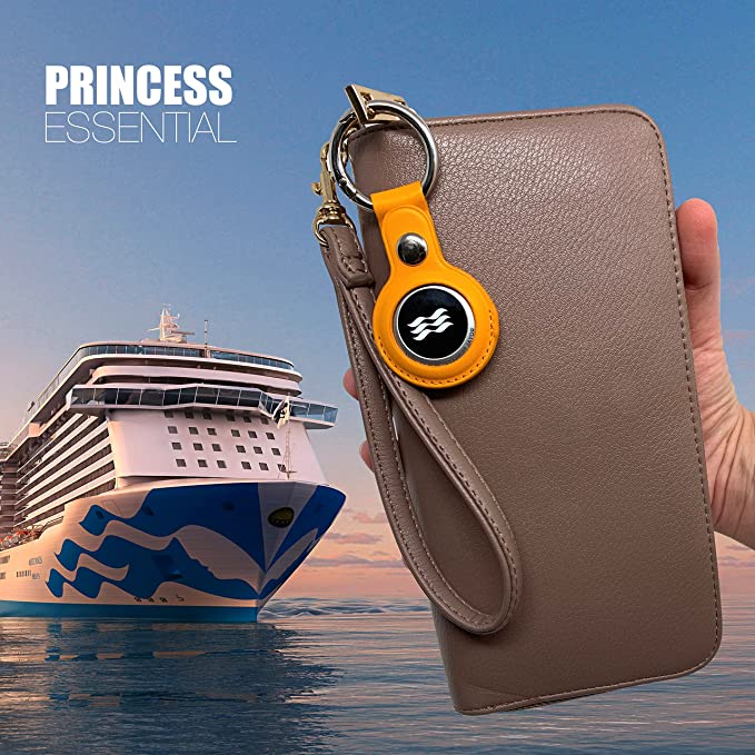 Princess Cruises Ocean Medallion Holder - Burnt Orange Leather