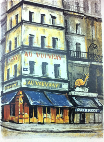 荻須高徳「街角のレストラン」レゾネ101 終了 -探している絵画の情報を