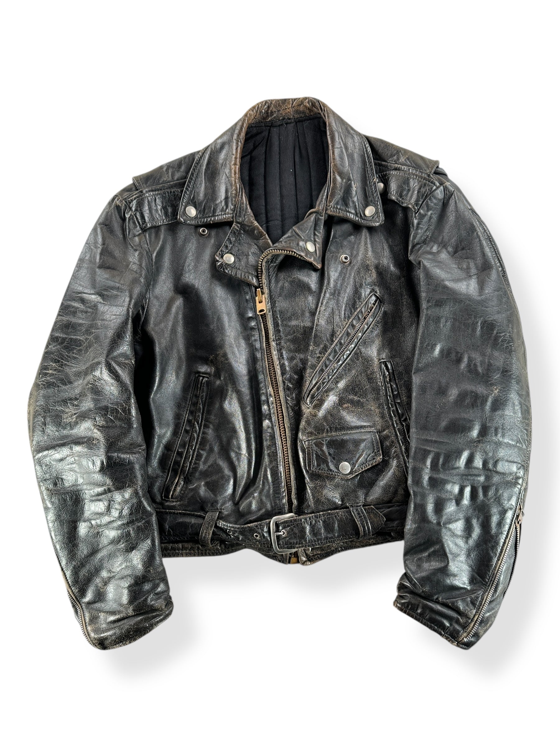 Vintage 60's Era Biker Leather Jacket SZ M – The Barn Owl Vintage