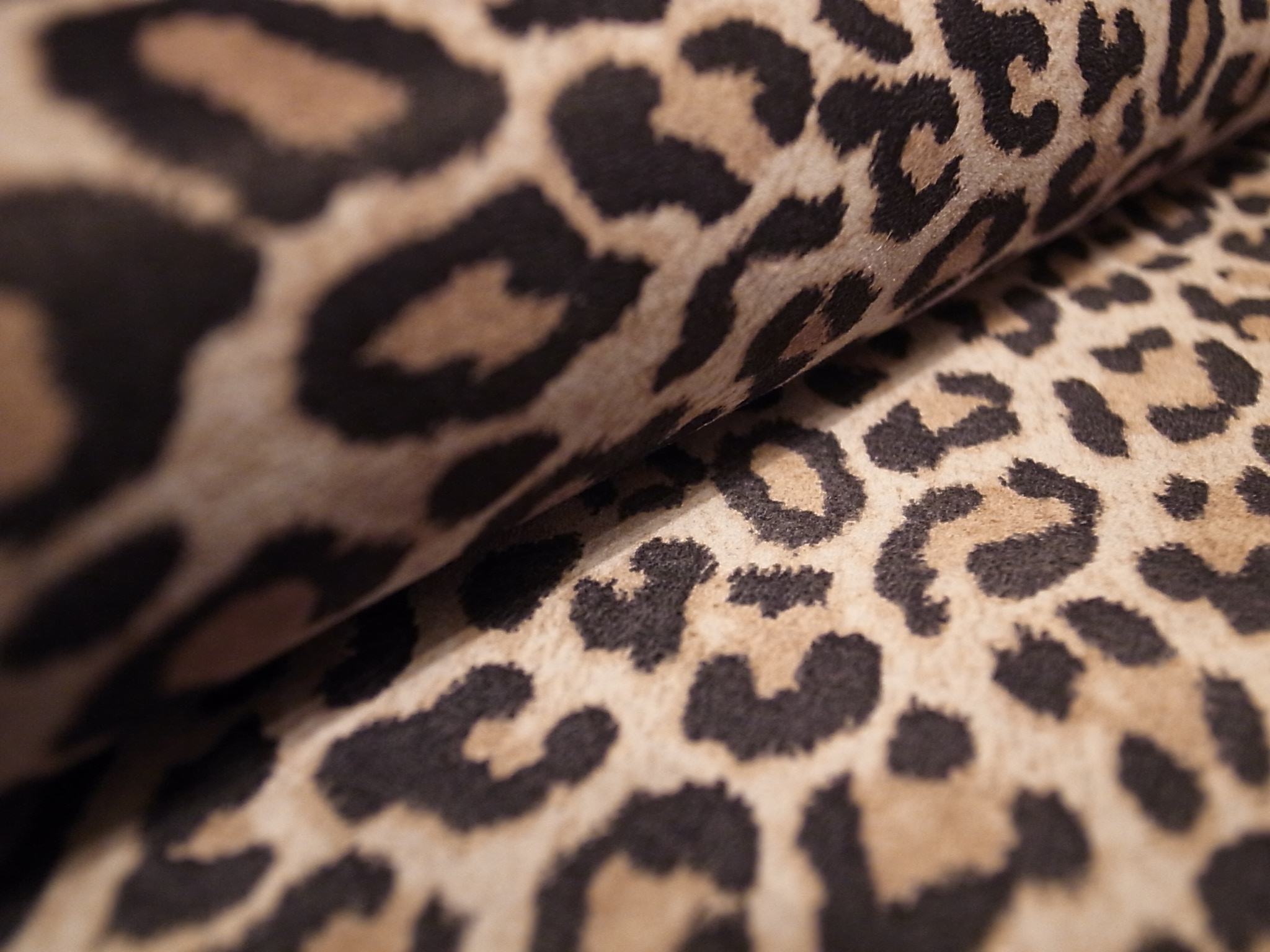 レオパード 柄 ピッグスエード（起毛革・ヒョウ柄・豹柄・アニマル柄