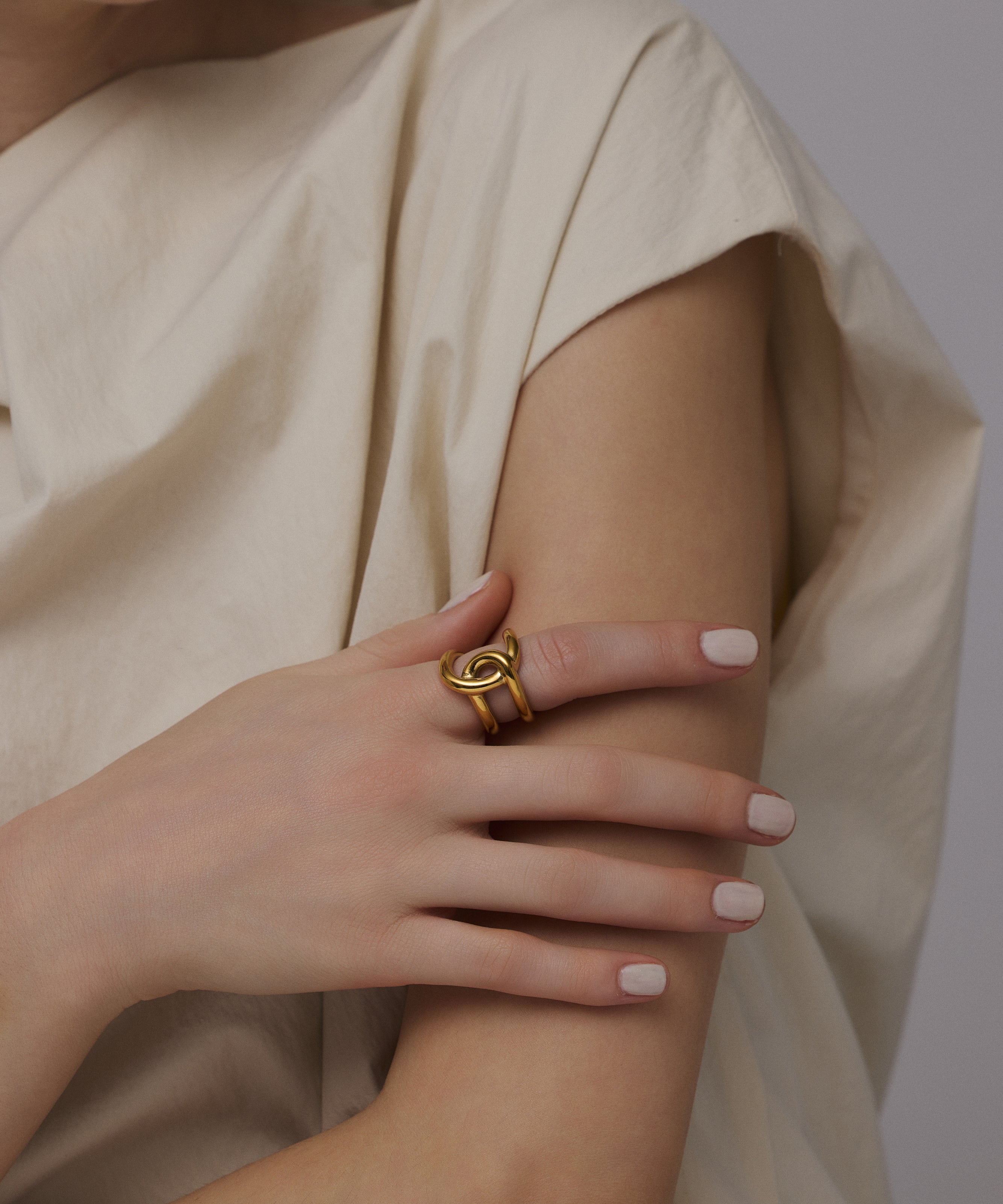 ゴールド]ビッグクロスリング