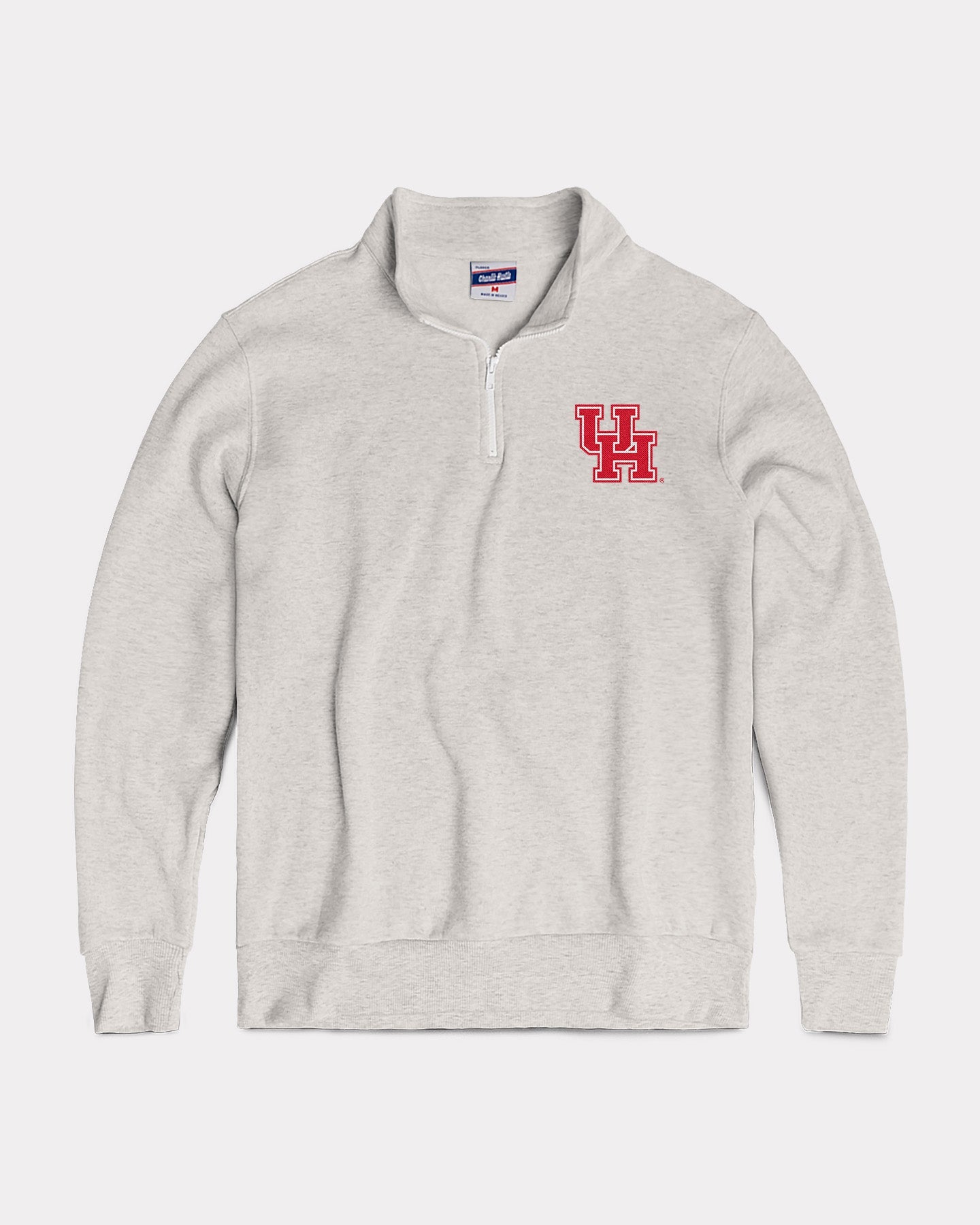 Houston Cougars Ash Grey Quarter Zip | CHARLIE HUSTLE