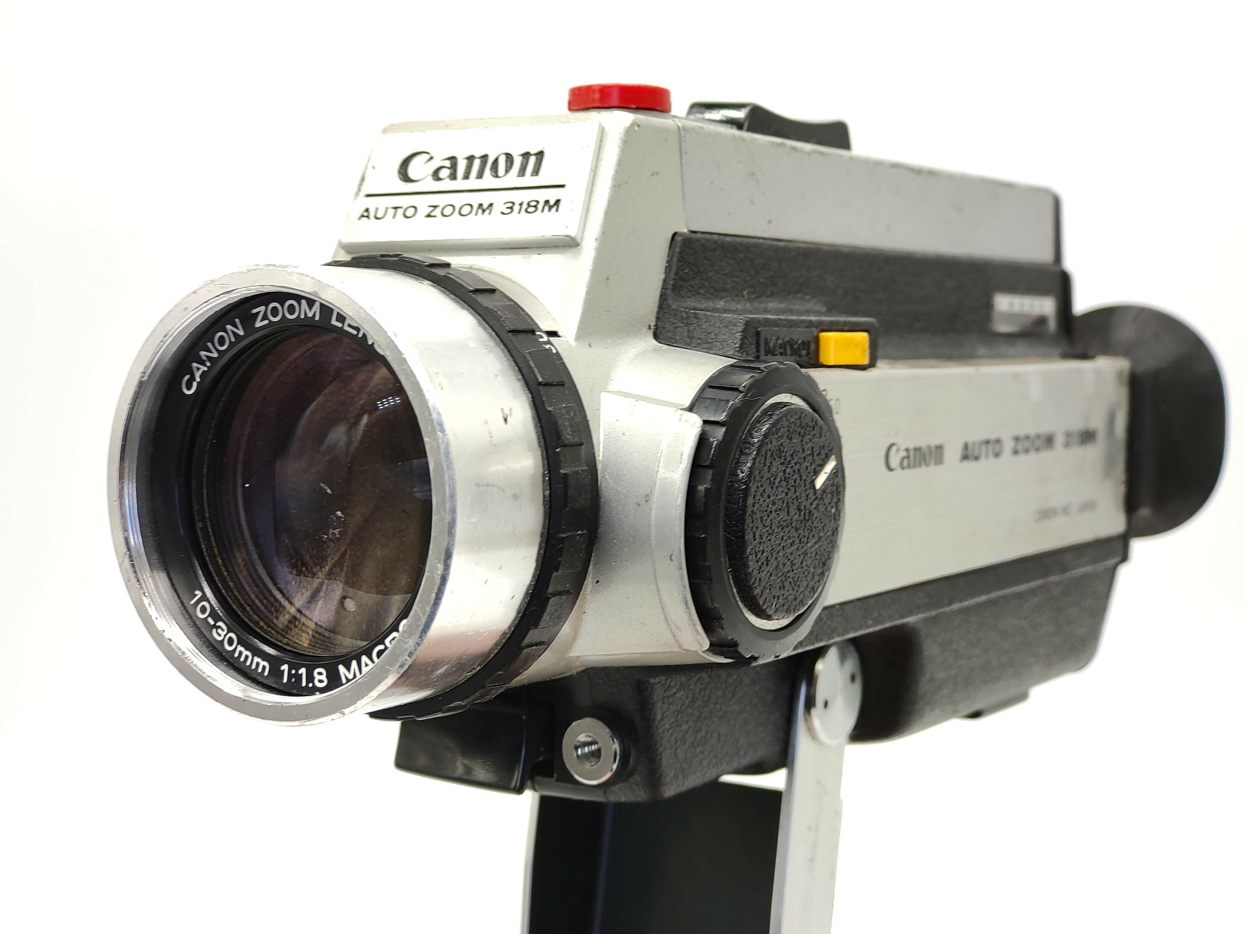 FILM TESTED Canon Auto Zoom 318M Super-8 movie camera. Rewind