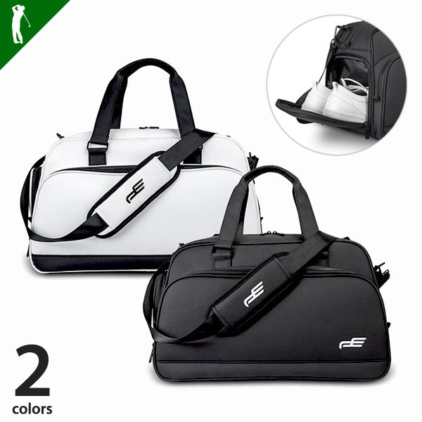 収納力抜群！シューズ収納付きゴルフボストンバッグ(IF-GF0340