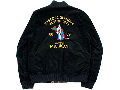 HYSTERIC GLAMOUR 'MICHIGAN 刺繍'リバーシブルベトジャン