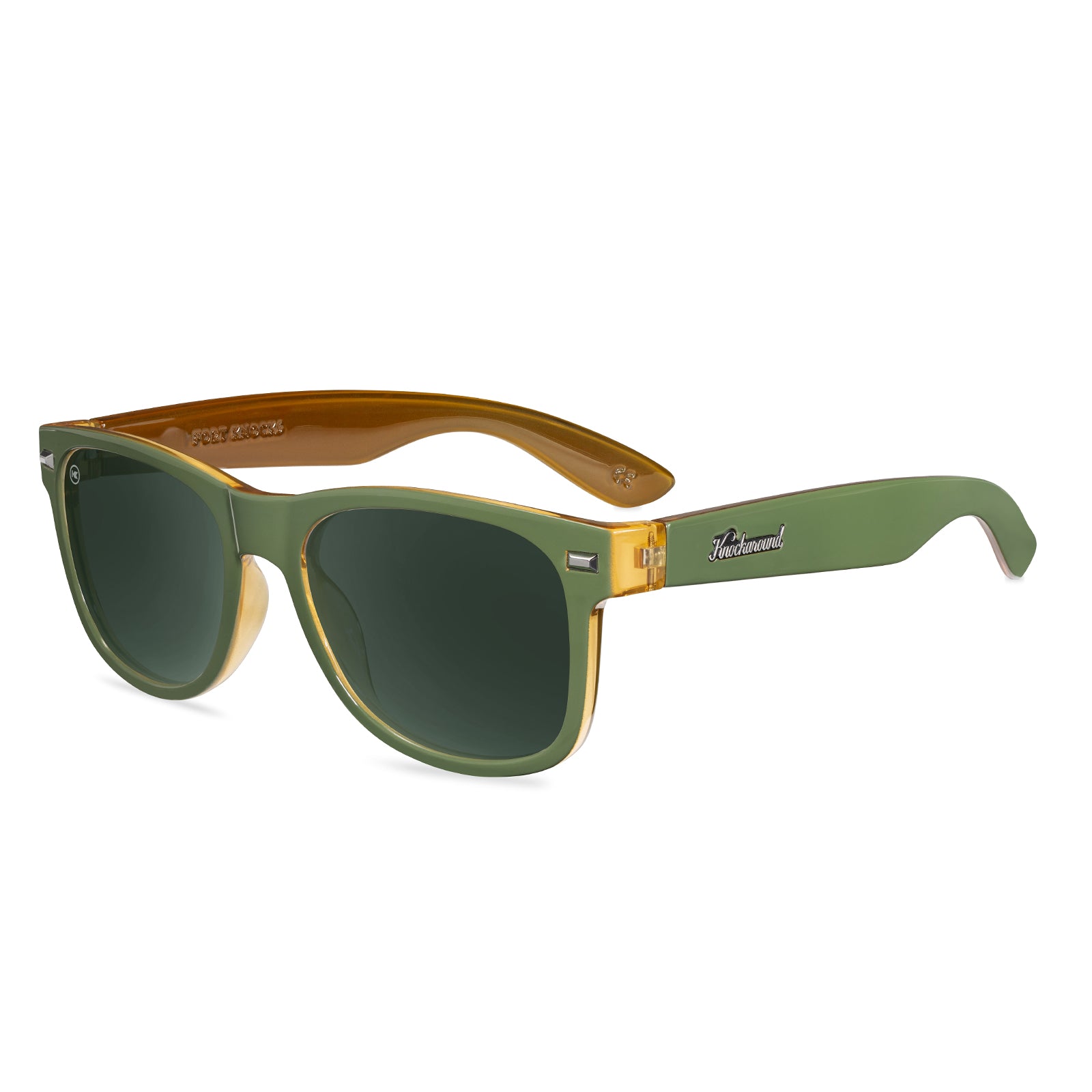 Olive Green Polarized Sunglasses w/ Olive Green Lenses for Large Heads
