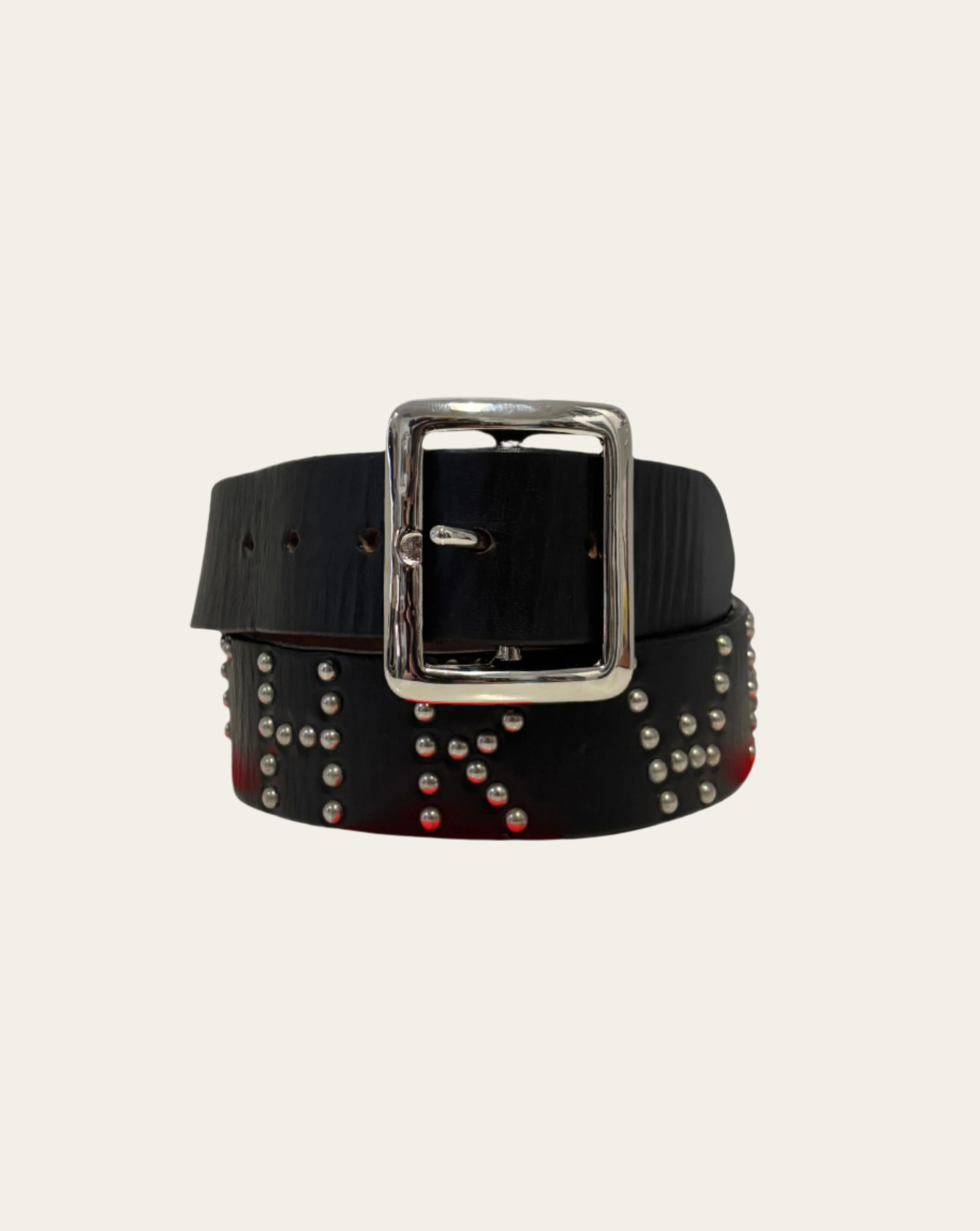 Black Studded Belt (Made to order) – LTHR WRKS