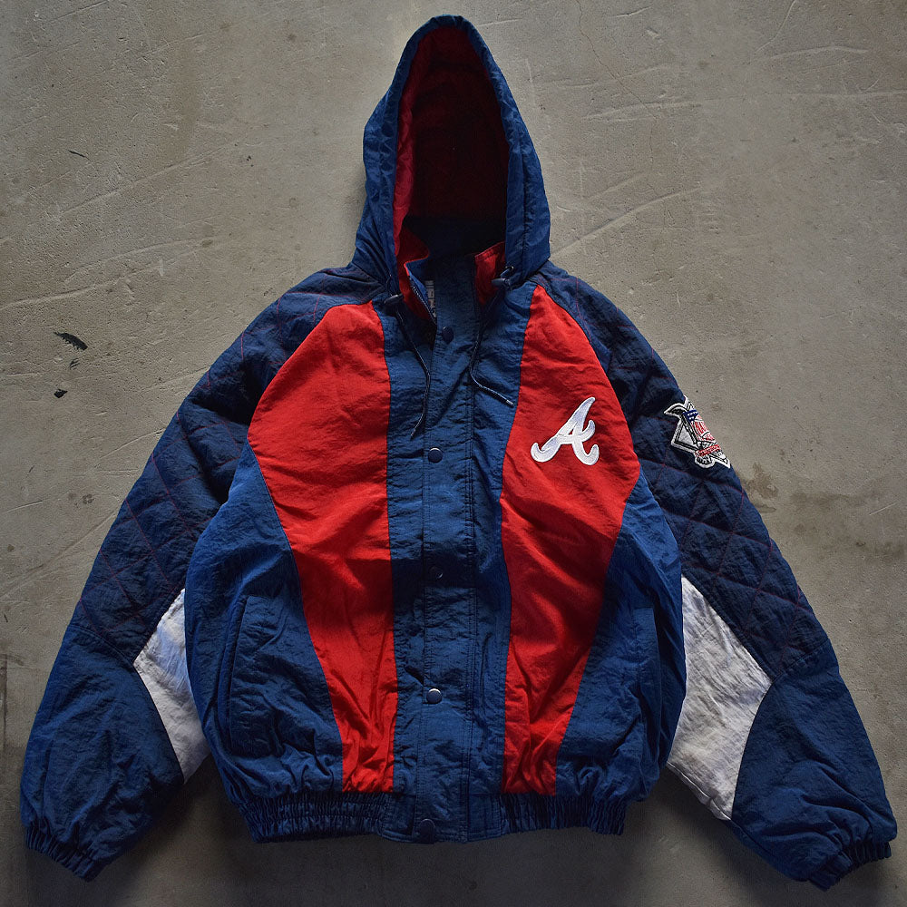 90's STARTER “MLB Atlanta Braves” 中綿入り ナイロンジャケット