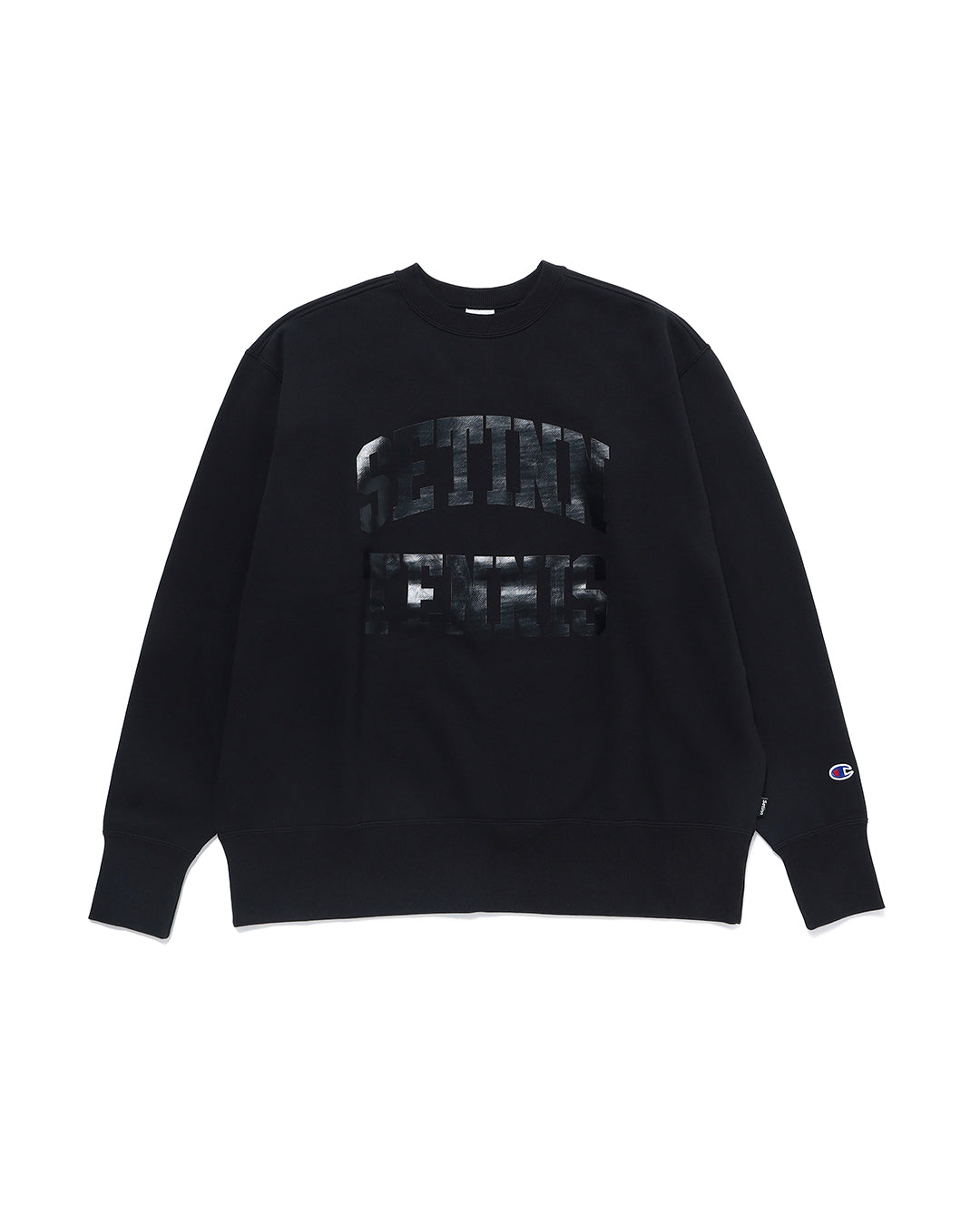 SETINN】Champion STN TENNIS CREW SWEAT - BLACK