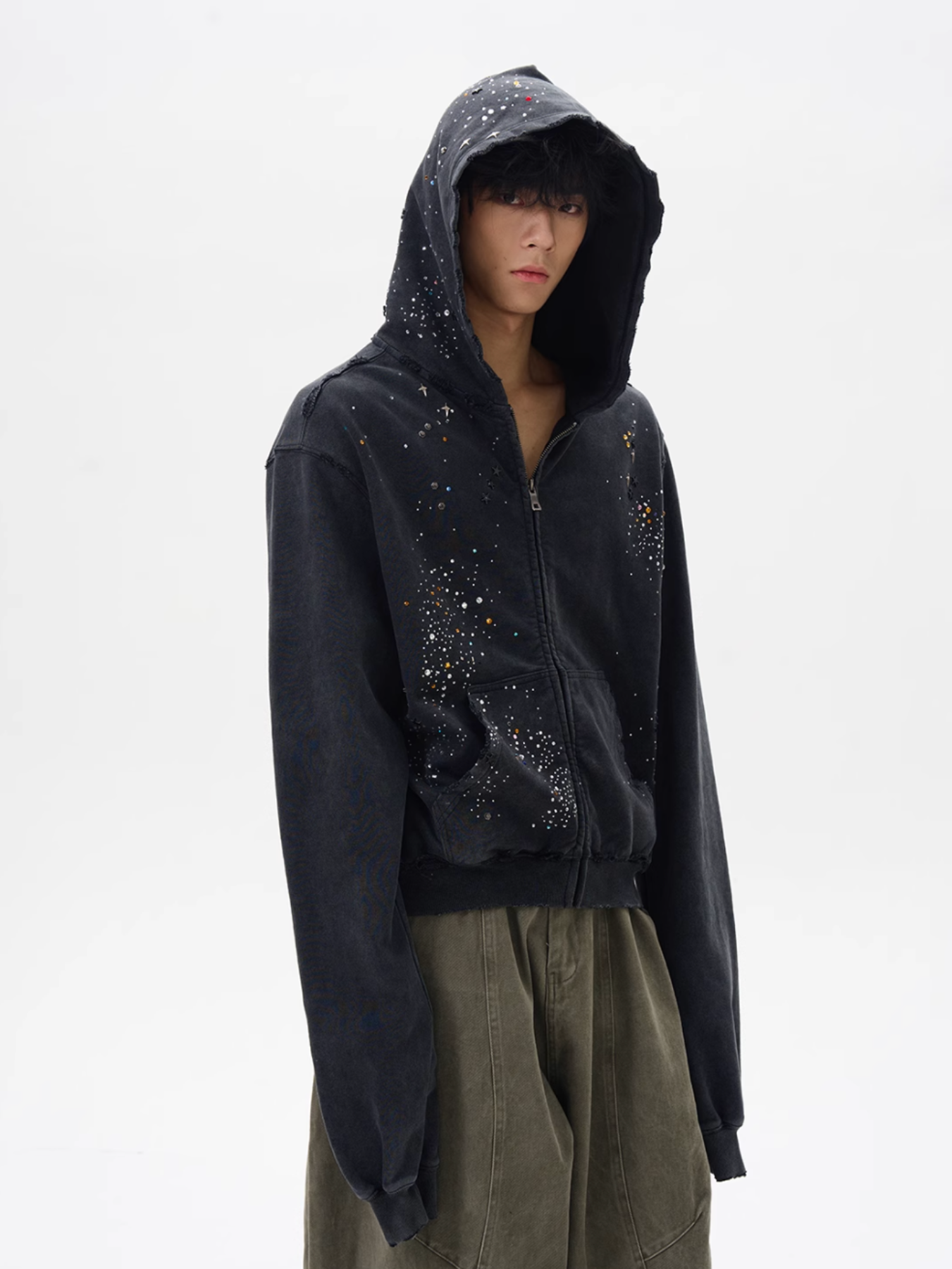 QS366B zip hoodie