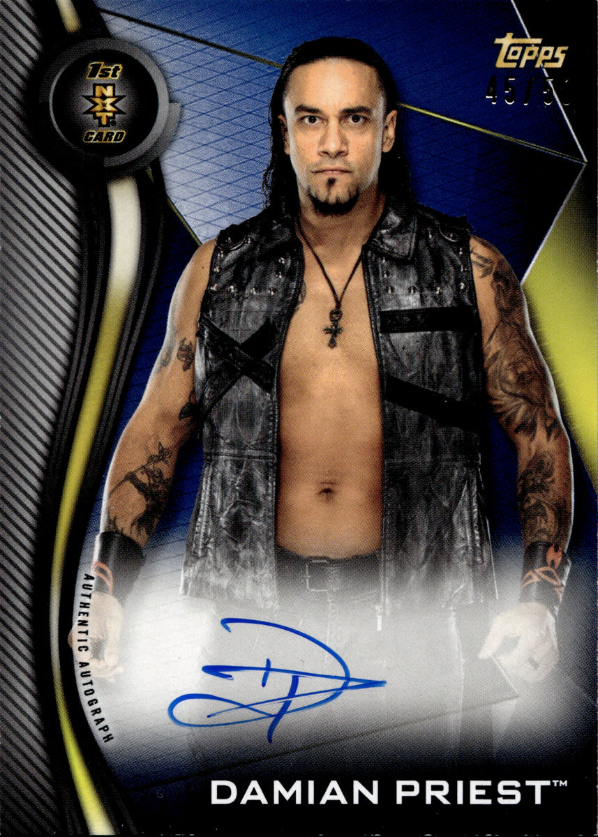 2019 Damian Priest Topps WWE NXT BLUE ROOKIE AUTO 45/50 AUTOGRAPH RC #