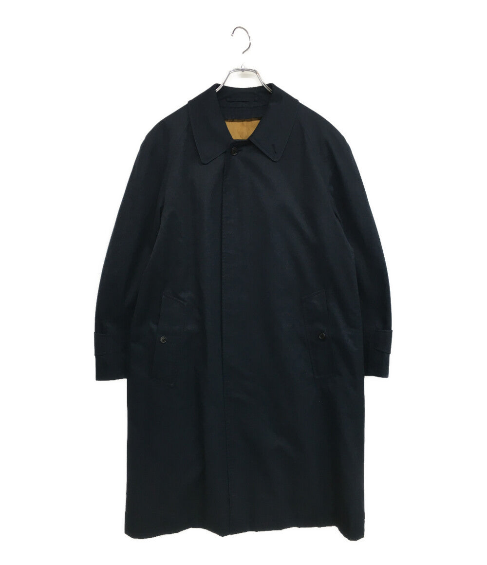 Burberrys ステンカラーコート 裏地チェック ネイビー メンズ SIZE