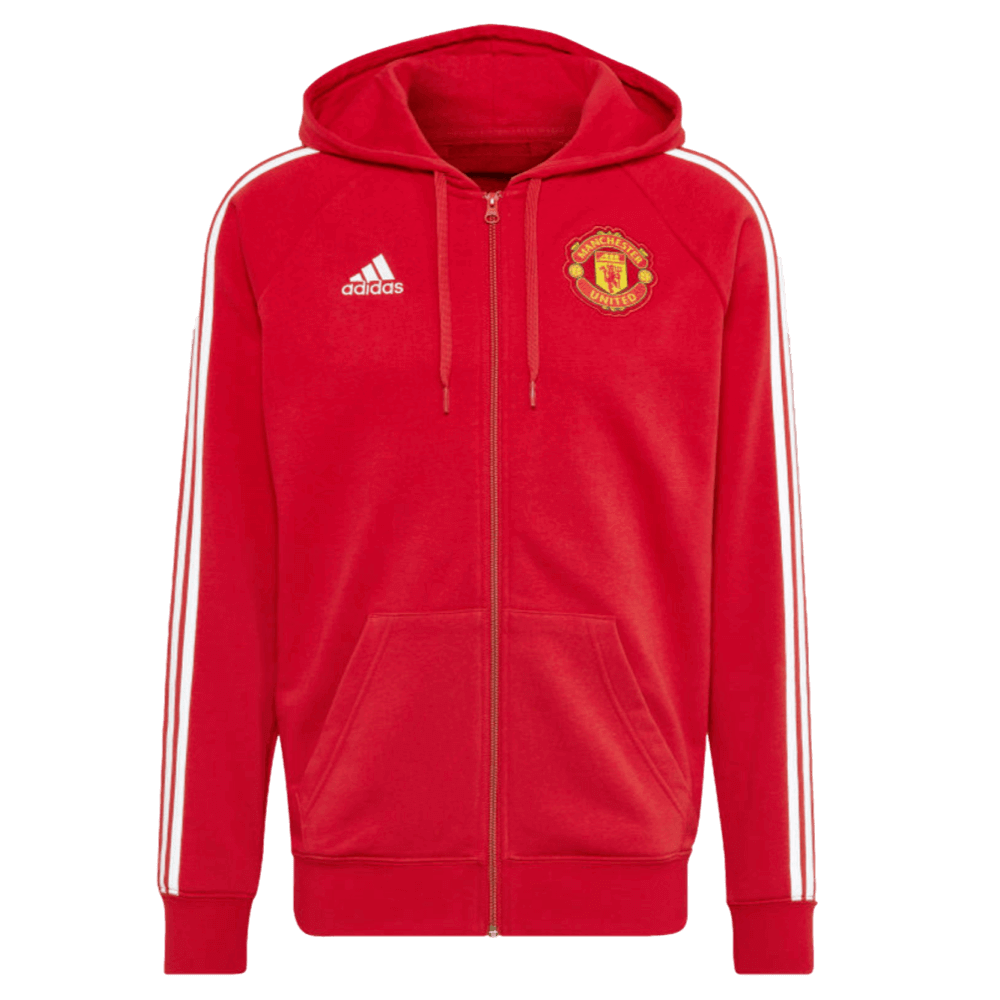 Adidas Manchester United 22/23 3-Stripe Full Zip Hoodie – Stefans