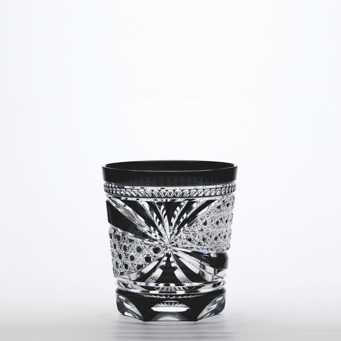 M-8270BK 八角篭目に菊篭目繋ぎ文様 オールド 黒 – 硝子工房 彩鳳