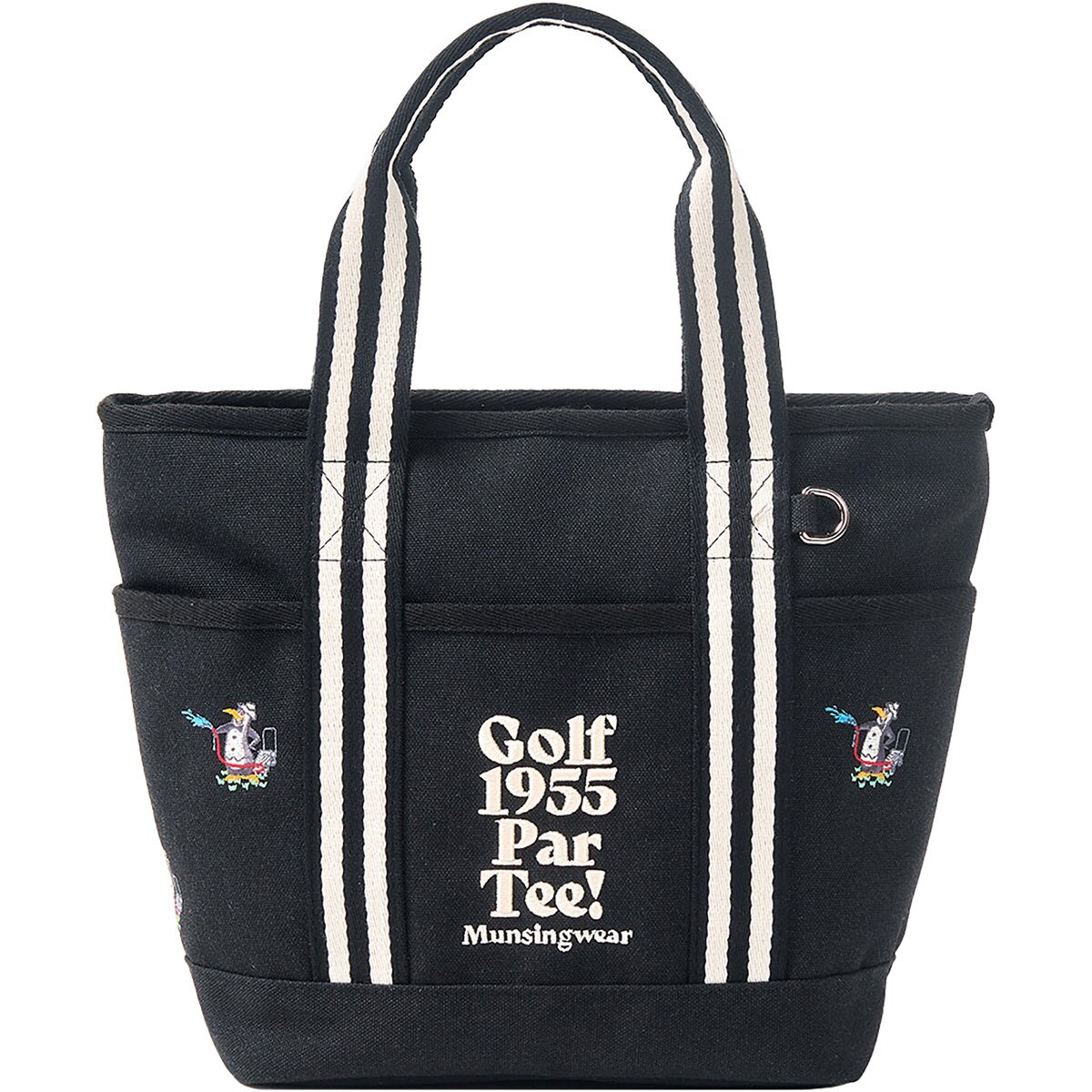 グリーンキーパーペンギンデザイン 刺繍飛び柄 カートバッグ(ラウンド