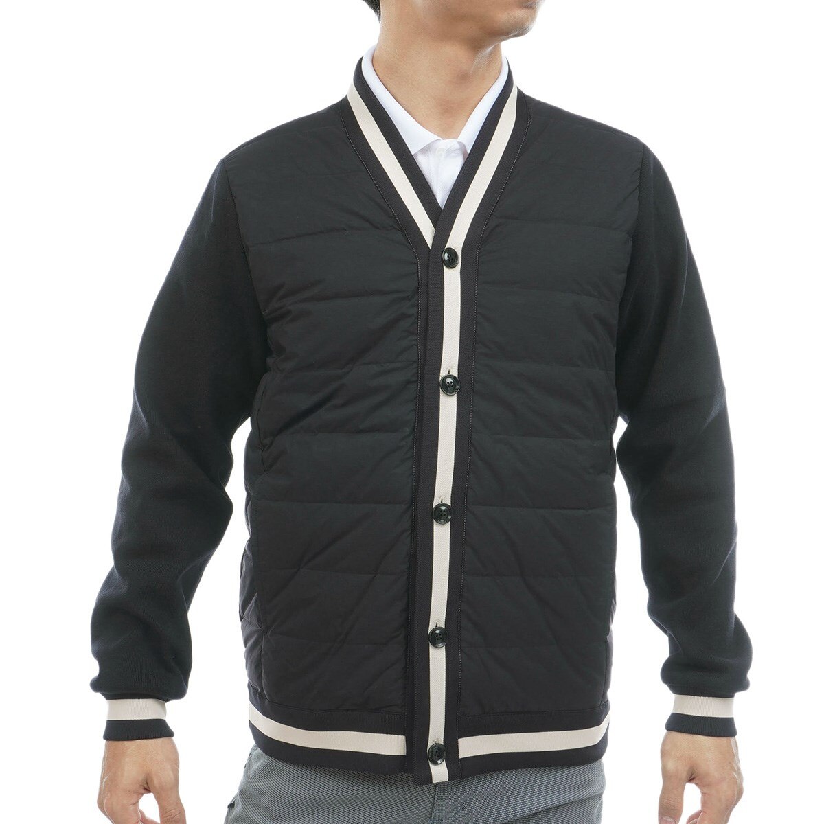 キャロウェィ レッドレーベル メンズ2way ダウンジャケット Lグレー