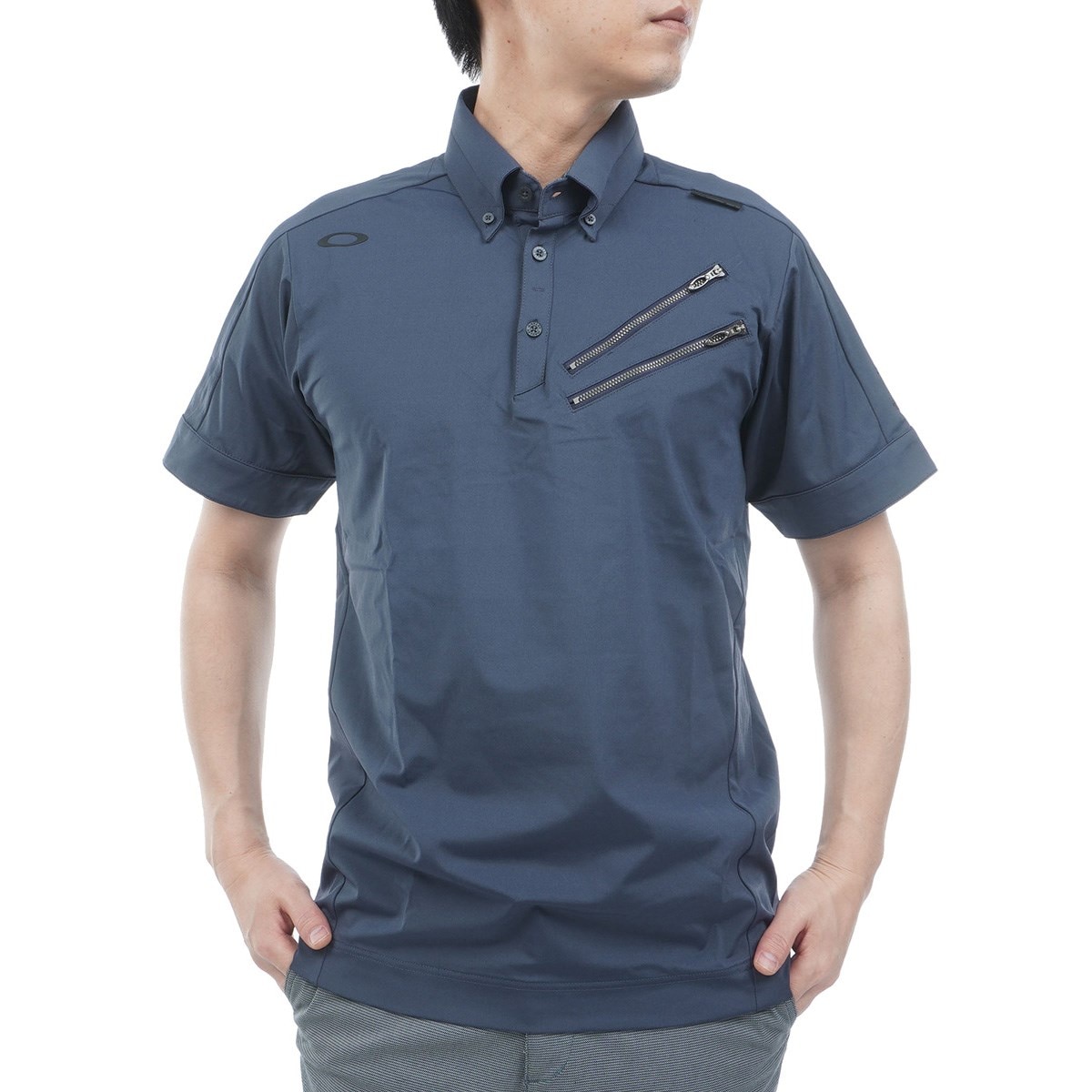 スカル クールストレッチ クロウ半袖ポロシャツ(半袖シャツ