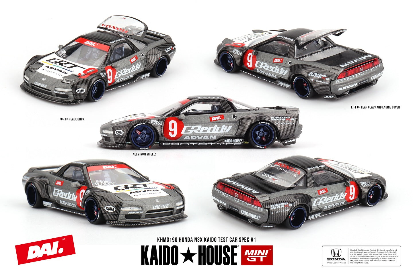 Preorder) Kaido House x Mini GT 1:64 HONDA NSX KAIDO TEST CAR SPEC