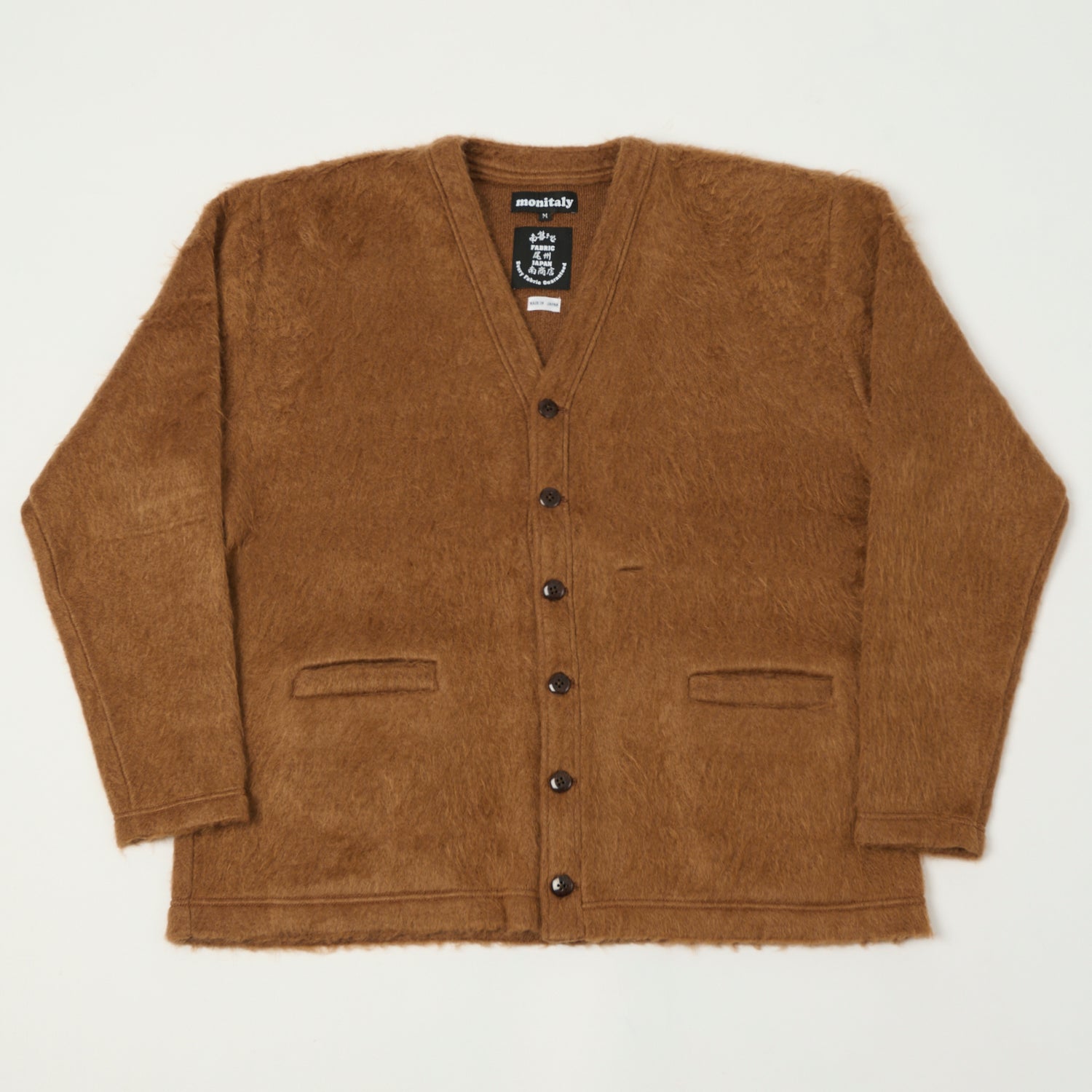 Monitaly x Minami 'Shoten' Shaggy-V Cardigan - Solid Camel – SON