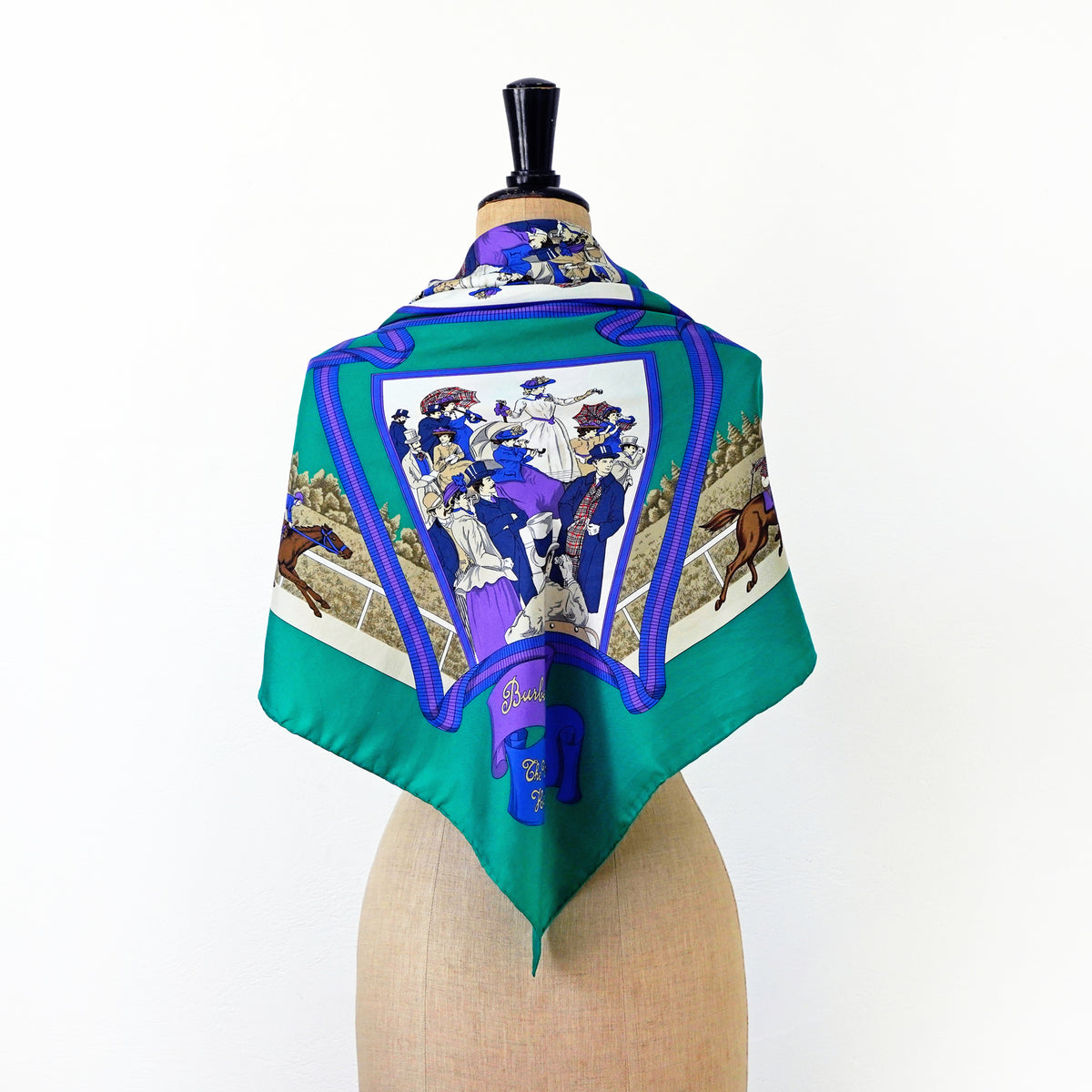 Vintage Burberrys Scarf “Horse Racing” / バーバリー・シルク