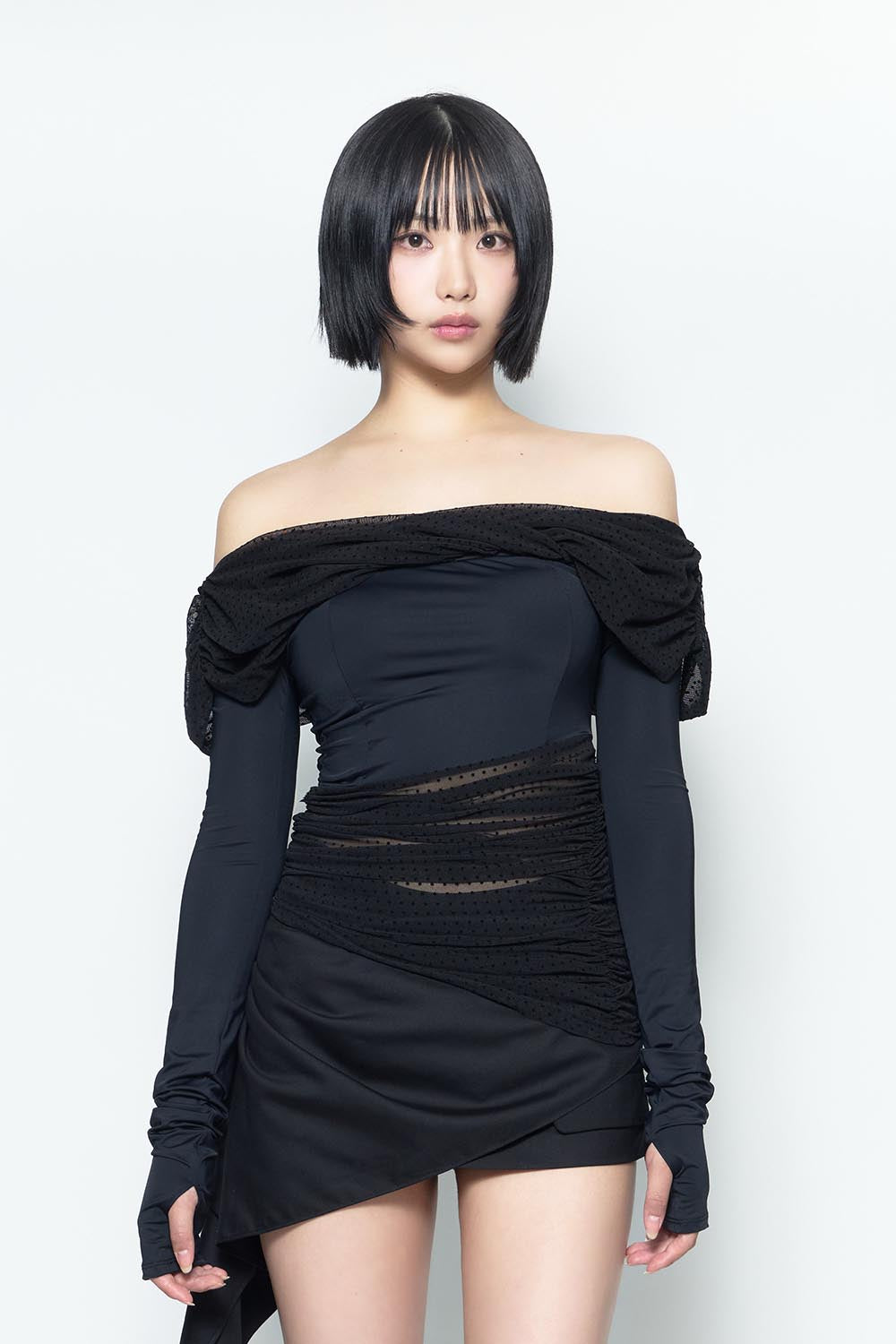 THEREDTHREAD / ザレッドスレッド】S dot off shoulder tops