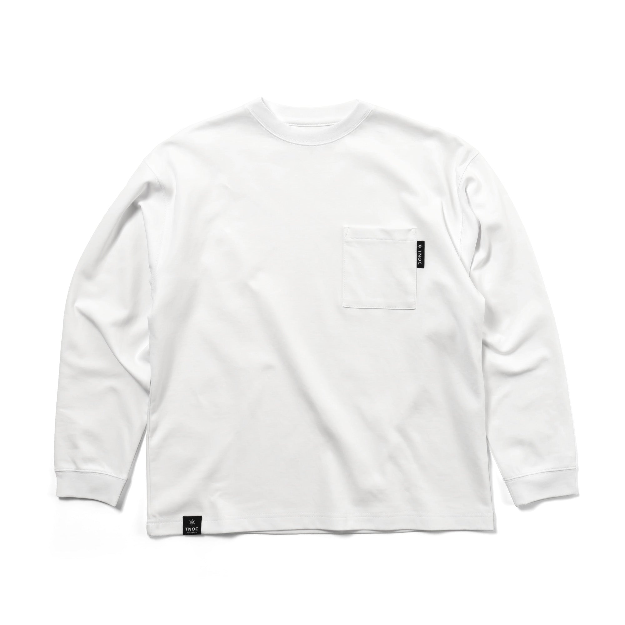TNOC THE TEE LONG SLEEVE PONTE / WHITE POCKET