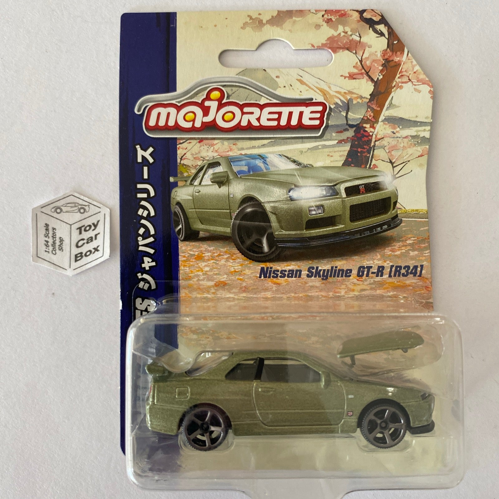 MAJORETTE Nissan Skyline GT-R R34 (Japan Series Metallic Green