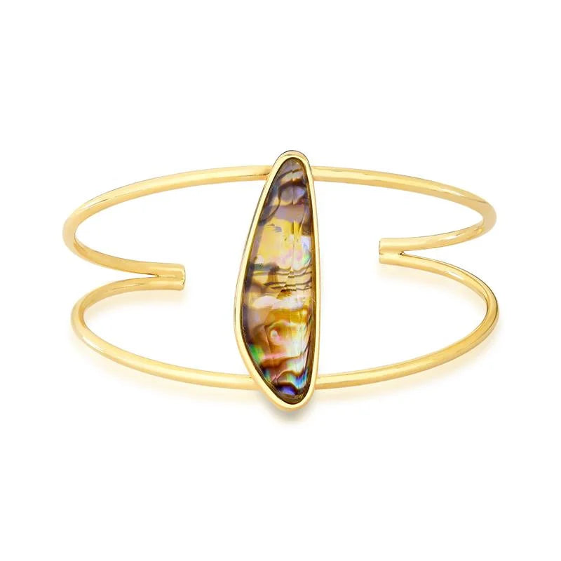 TerraFusion Gems Sea Horizon Abalone Shell Cuff Bracelet