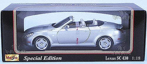 Maisto - Lexus SC430 Convertible (1:18, Silver) 31629 - Toy