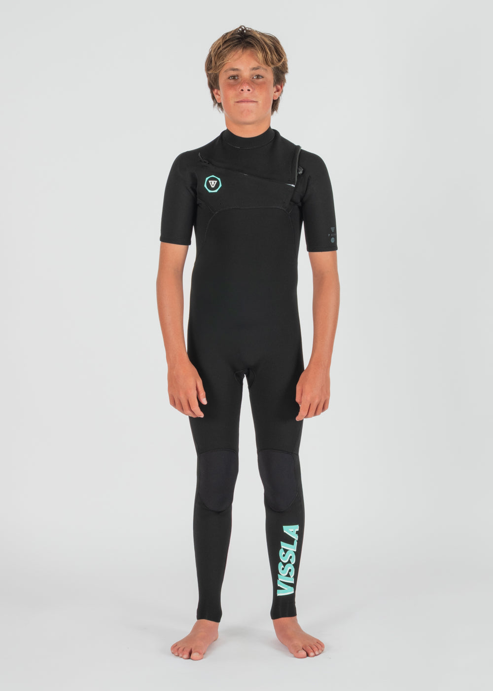 7 Seas Boys 2/2mm Short Sleeve Wetsuit | Vissla Kids Springsuit