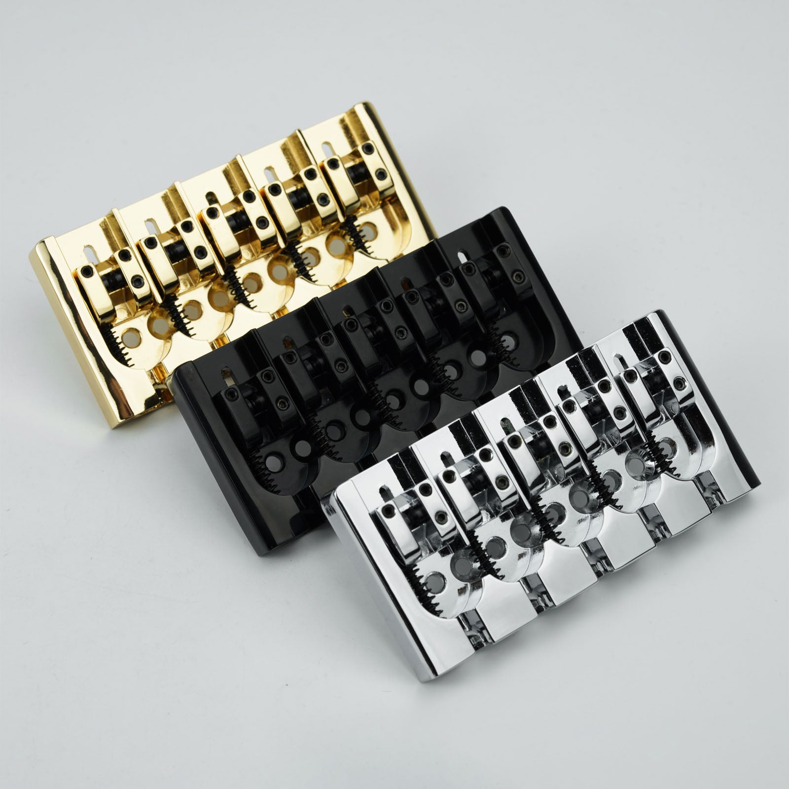 Guyker 5弦Aスタイルベースブリッジ ブラックベース 純銅