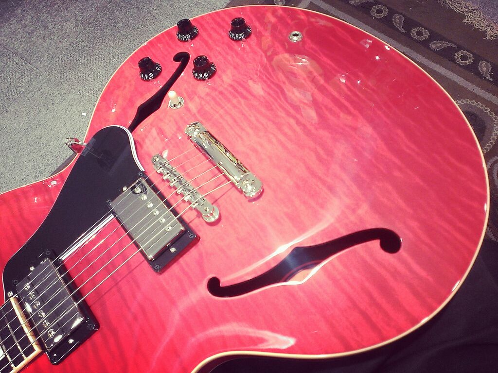 美しいフィギュアドトップ！異なるネックグリップのGibson Memphis ES