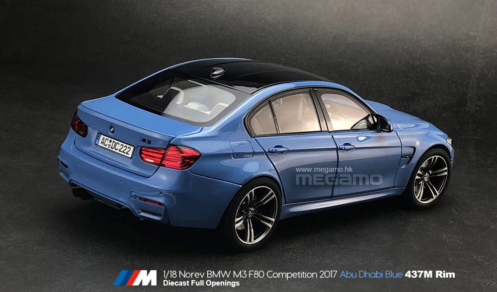 1/18 NOREV BMW F80 M3 Sedan 2017 Competition Yas Marina Blue w