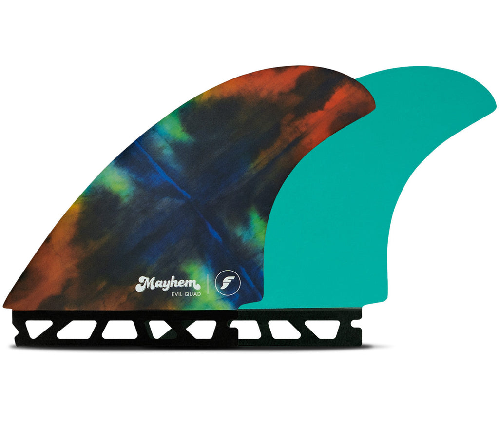 Futures Mayhem Evil Quad Fin Set-Rainbow-Medium — REAL Watersports