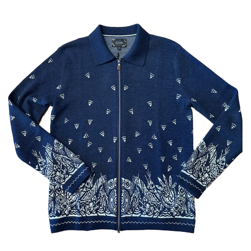 Superfine Cashmere Bandana Zip Cardigan – Daniel Hammond