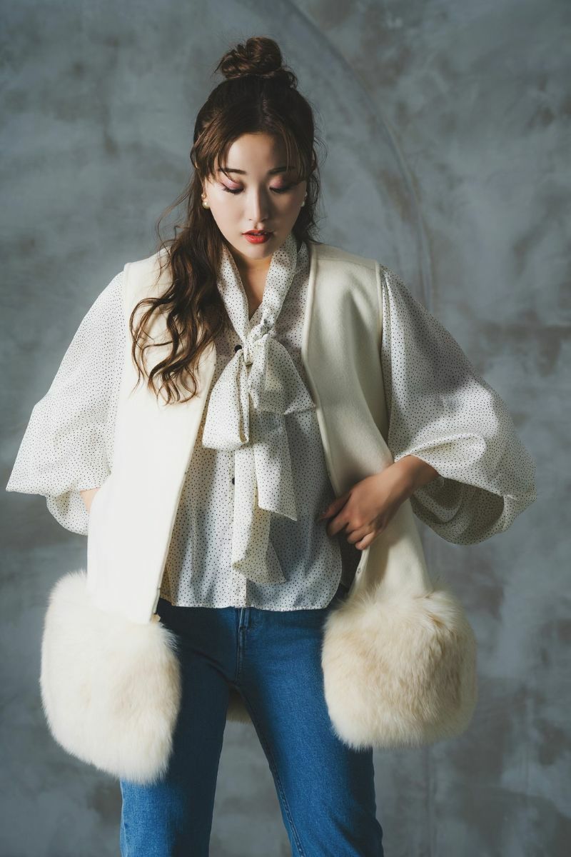 FOX fur gilet – shéller / シェリエ