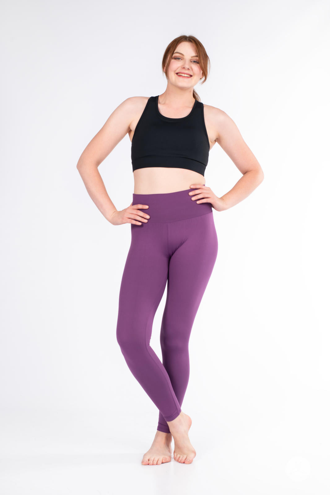 Plum High-Waisted Leggings | SweetLegs – SweetLegs Clothing Inc.
