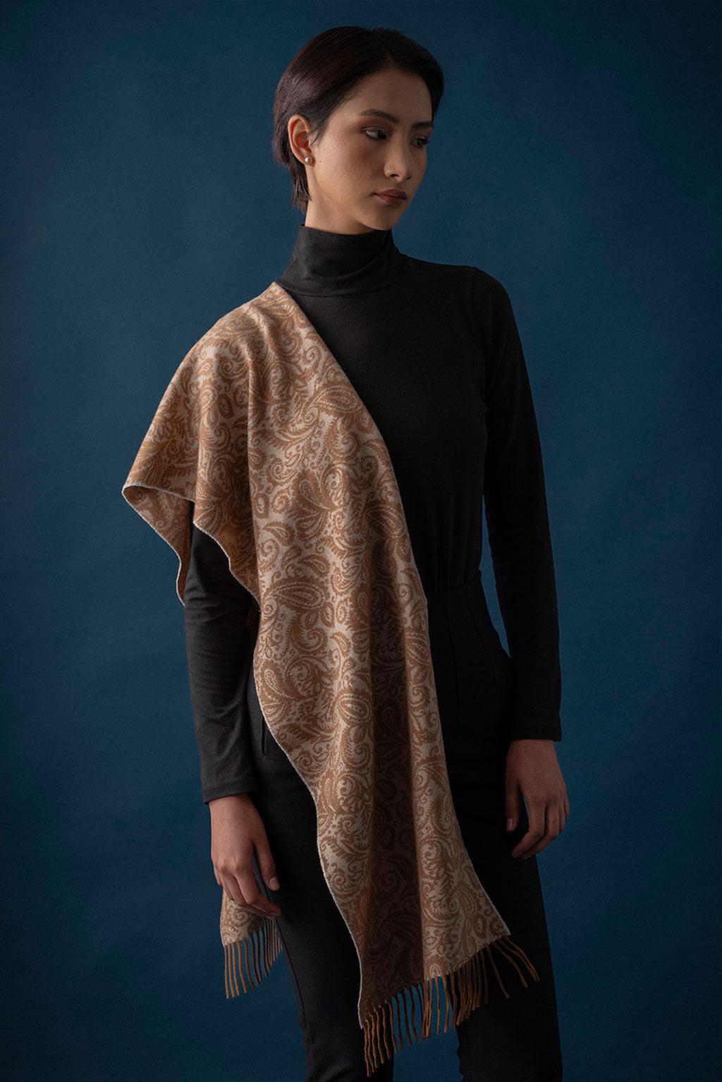 Coppet Jacquard Vicuna & Cashmere Scarf – Alpaca Collections