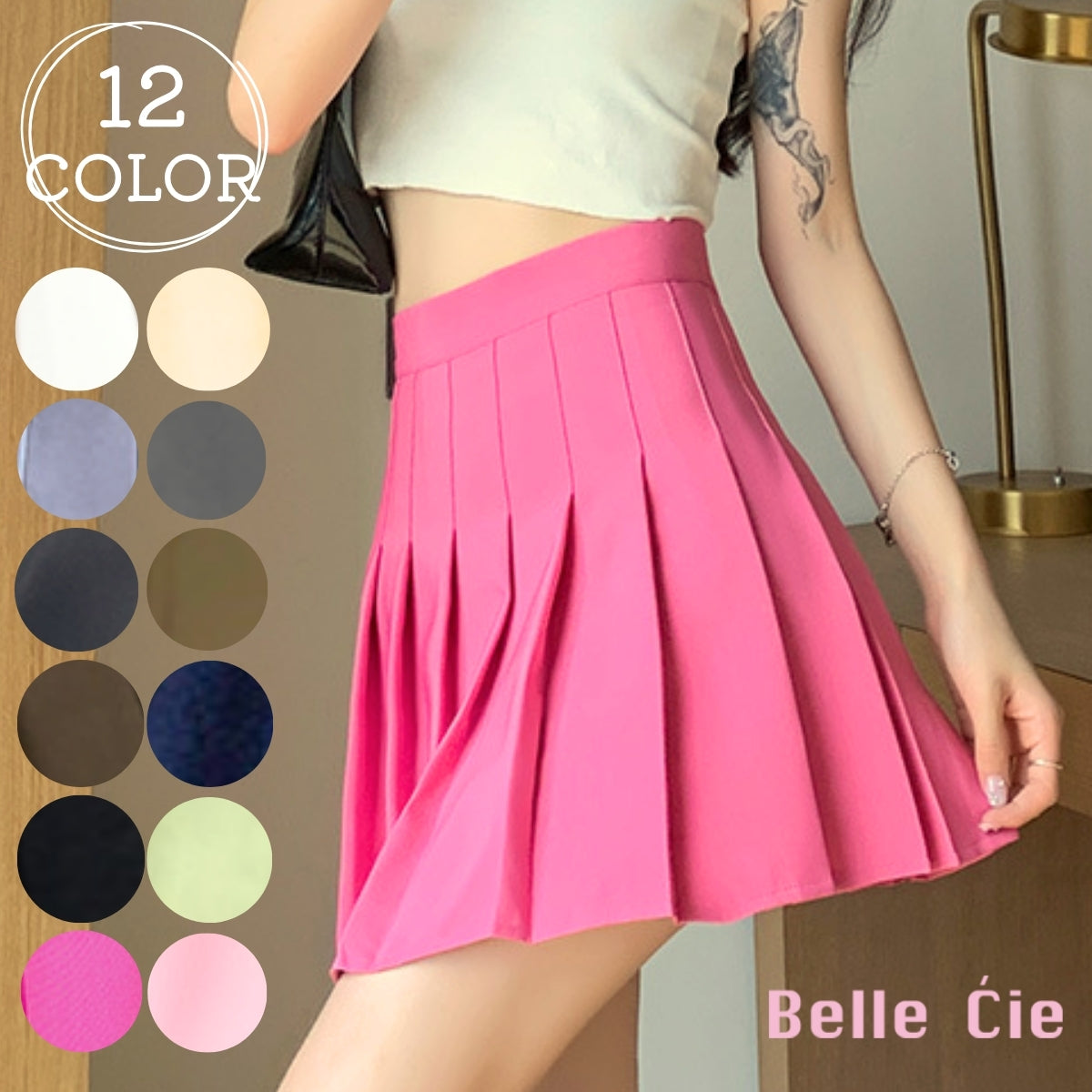 Skirt/レディースミニ丈プリーツスカート ST/No.22167 – Belle Ćie