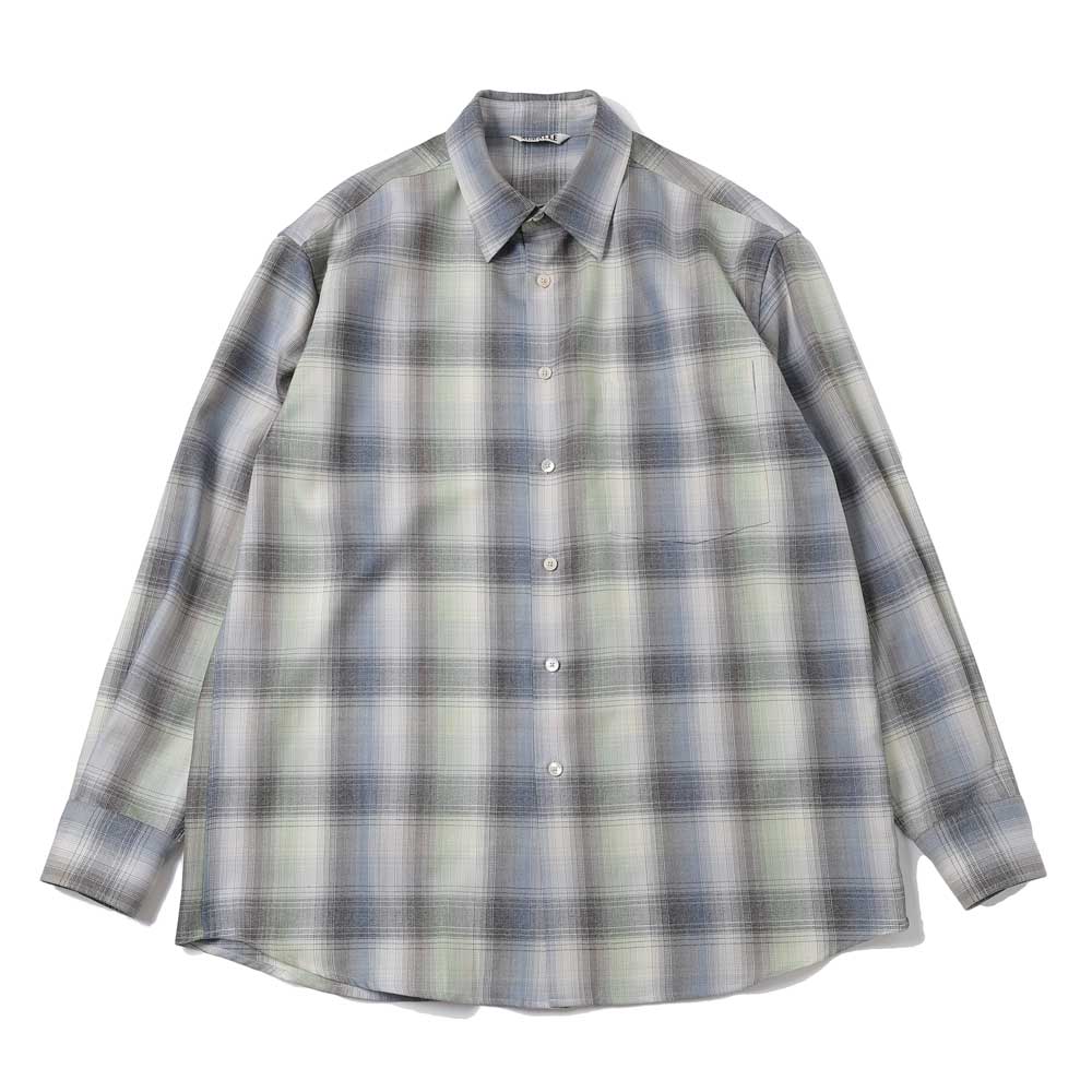 AURALEE(オーラリー)】SUPER LIGHT WOOL CHECK SHIRT (A25AS01LC