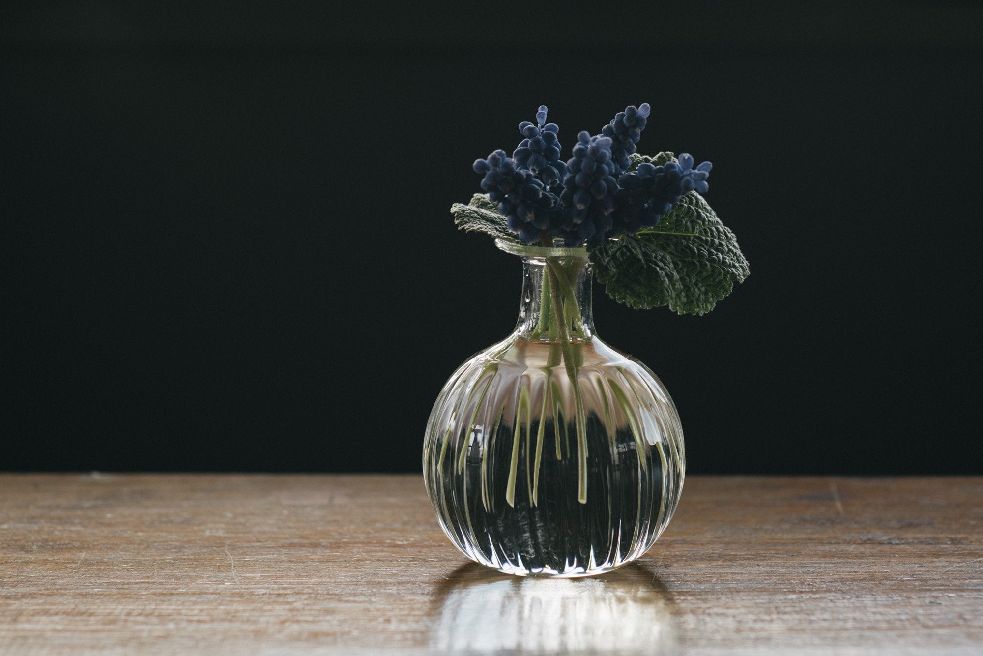 くるみガラス 一輪挿し｜ガラス工房 橙