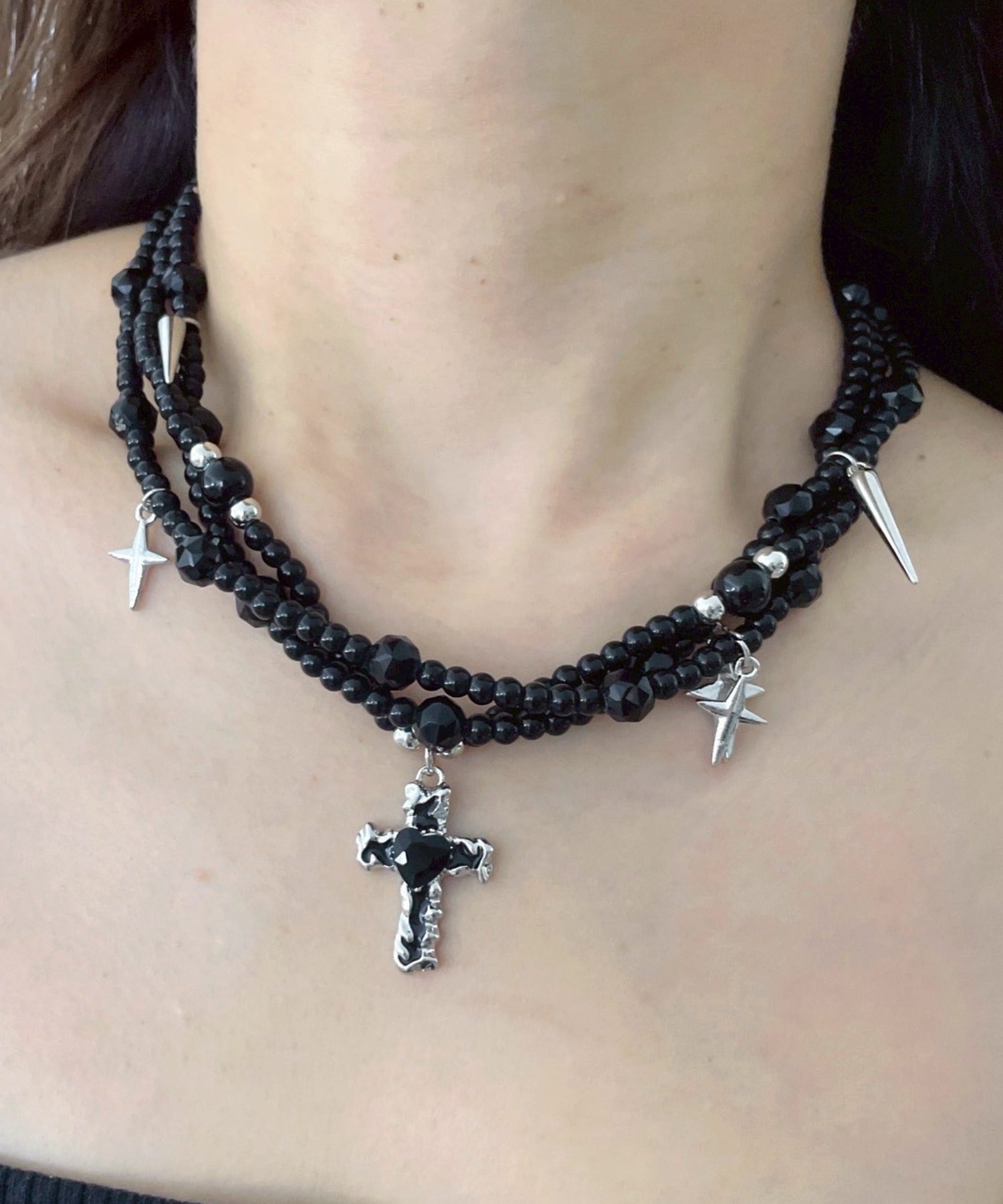 Lブラックパーツクロスネックレス｜WEGO（ウィゴー） – WEGO ONLINE STORE