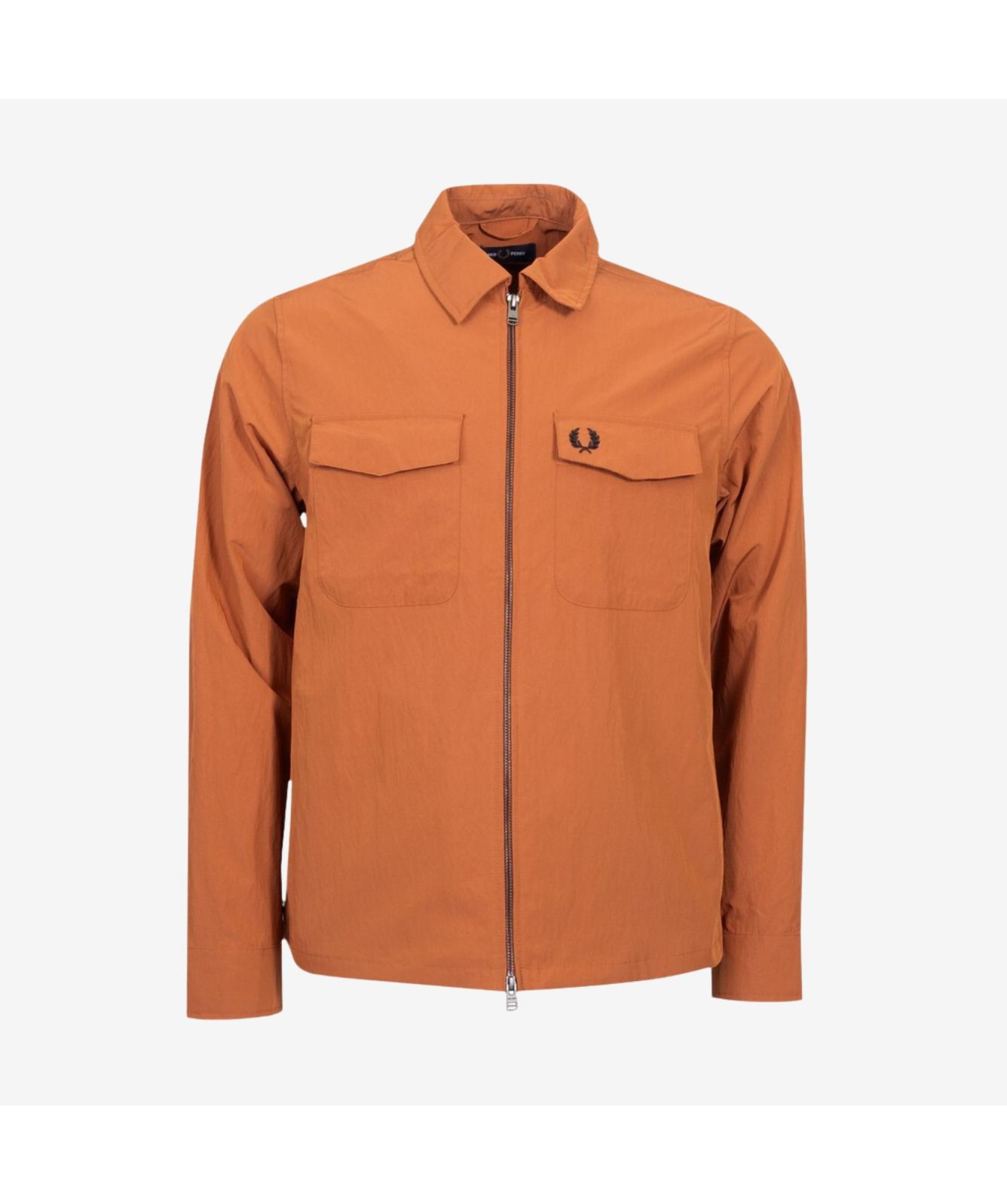 Fred Perry Full Zip Pocket Overshirt | Rust-M5684-X20-Dark Green