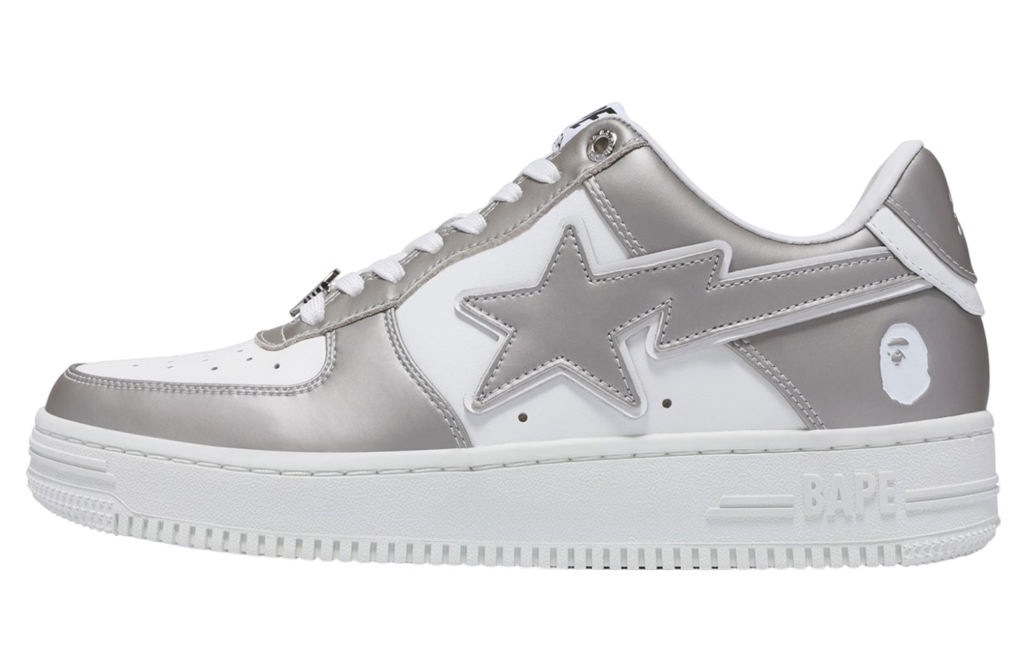 Bape Sta #4 Silver - Dec 2023 - 1J80-191-053-Silver - KicksOnFire.com