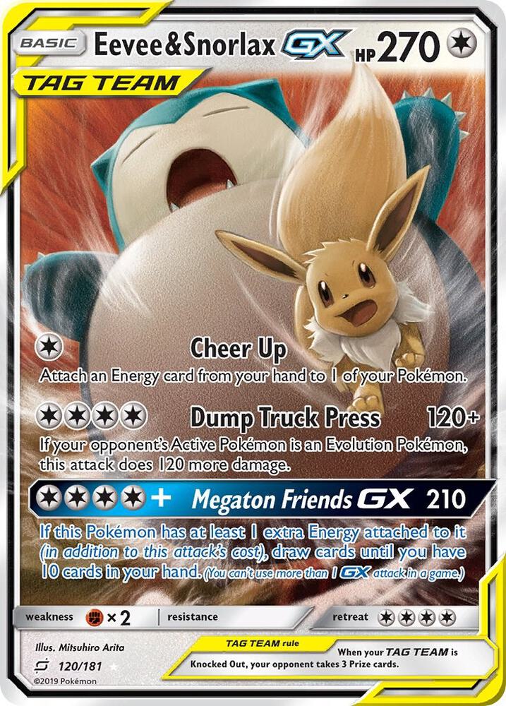 Eevee & Snorlax GX - SM - Team Up - Pokemon - TCGplayer.com