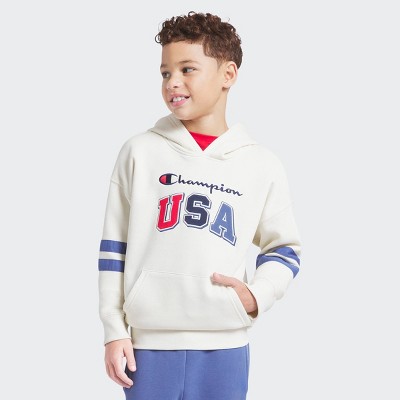 Champion Boys' Oversized Fleece Hoodie - Cream S : Target