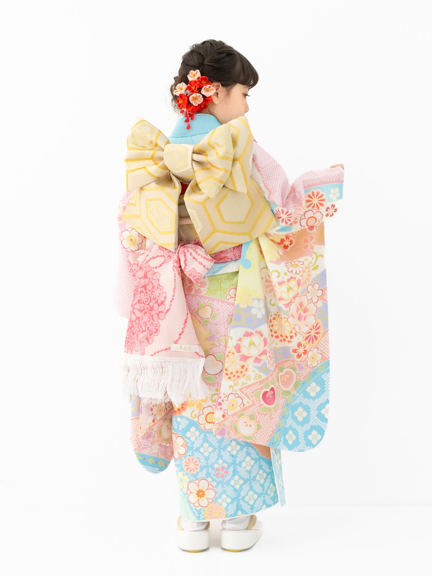 S0709 辻が花/水色 | 七五三着物レンタル | tententen – tententen