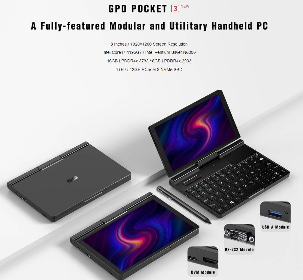 GPD Pocket 3 ― Core i7まで搭載の8インチUMPC | てくてくテック