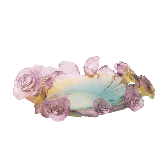 Daum フランス ローズ ボウル Daum, Roses bowls, Pink shallow dish